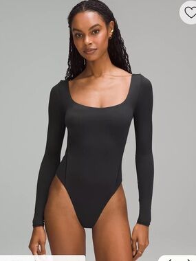 Wundermost ultra soft nulu square neck long sleeve bodysuit